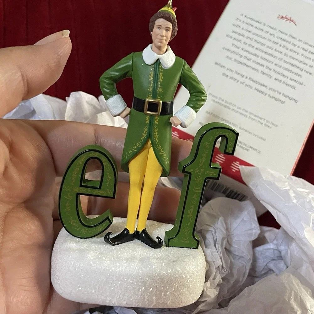 Hallmark Keepsake Buddy the Elf Ornament‎ Will Ferrell 2017 Sound Magic
